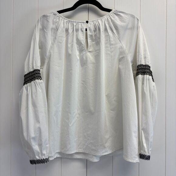 Elizabeth and James Peasant Prairie Boho Embroidered Blouse Women PL Smocked - Picture 2 of 8
